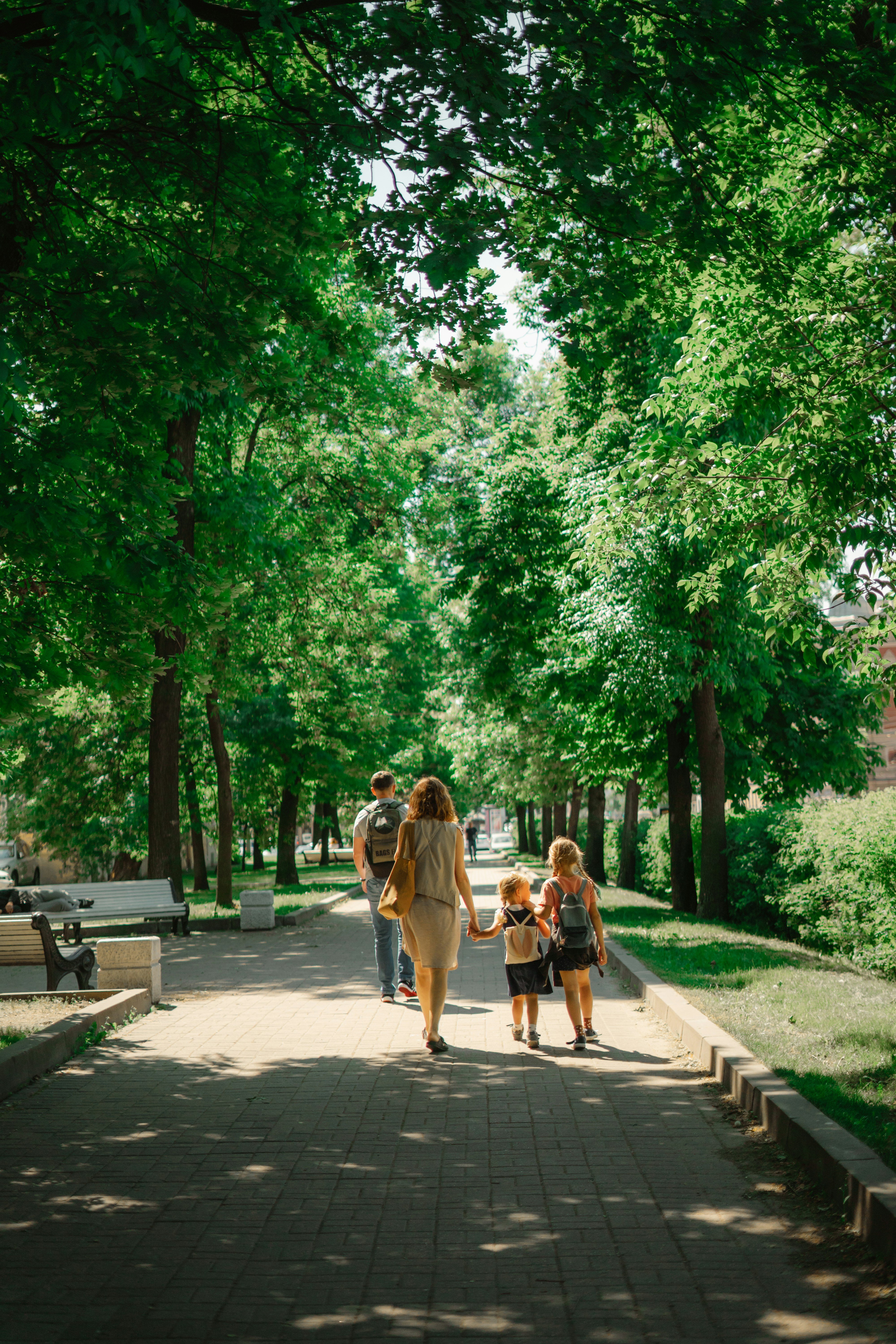 Family walking together